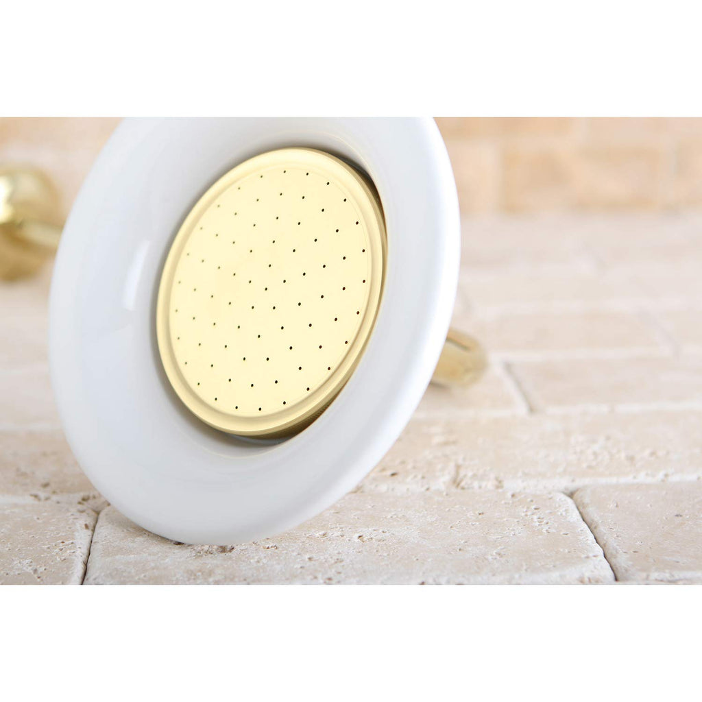 P60PB Designer Trimscape Victorian Sunflower Showerhead, Polished Brass 6.25 x 6.25 x 4
