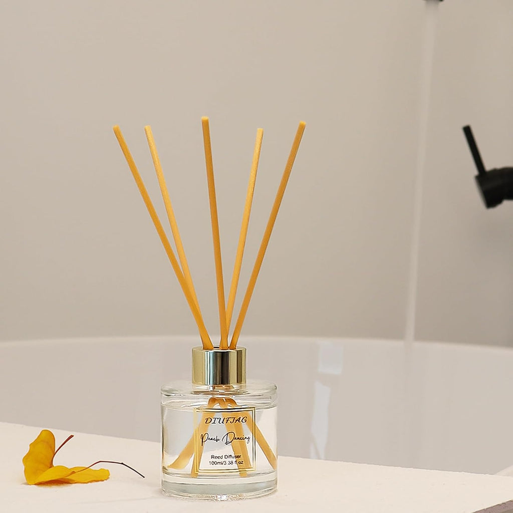 100ml Scent Diffuser with 6 Fiber Sticks, 3.5 oz Reed Diffuser Set