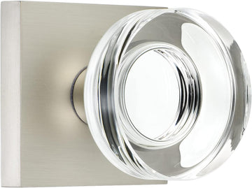 Crystal Door Knobs Interior, Passage Hall Closet Door Knobs, Satin Nickel