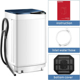 Full-Automatic Washing Machine Portable Washer and Spin Dryer 7.7 lbs Capacity Compact Laundry Washer with Built-in