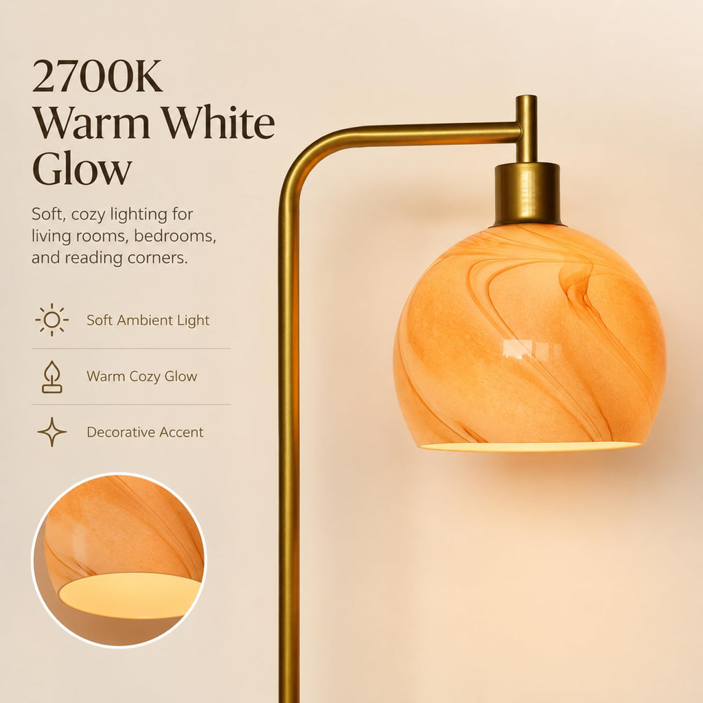 67" Art Deco Floor Lamp with Planet Style Gradient Glass Shade