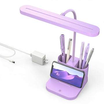 Purple Desk Lamp, Cute Table Light Bedroom