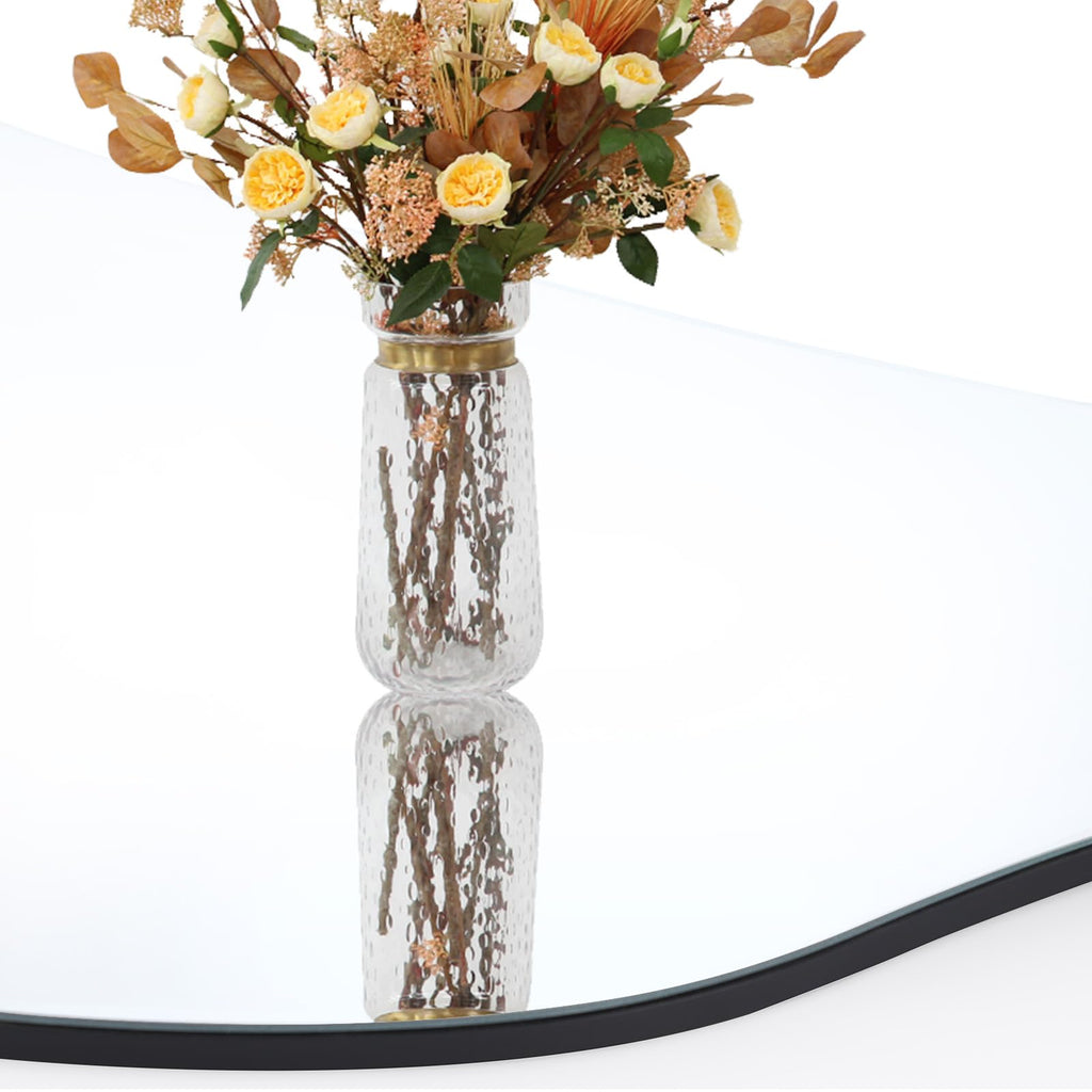 Full Length Mirror 63"x24" Irregular Wall Mirror Wave Frameless Bathroom Bedroom Entryway Decor