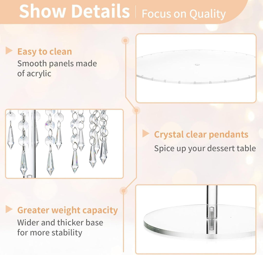 Acrylic Cake Stand,Acrylic Cake Rack Circular Cupcake Rack