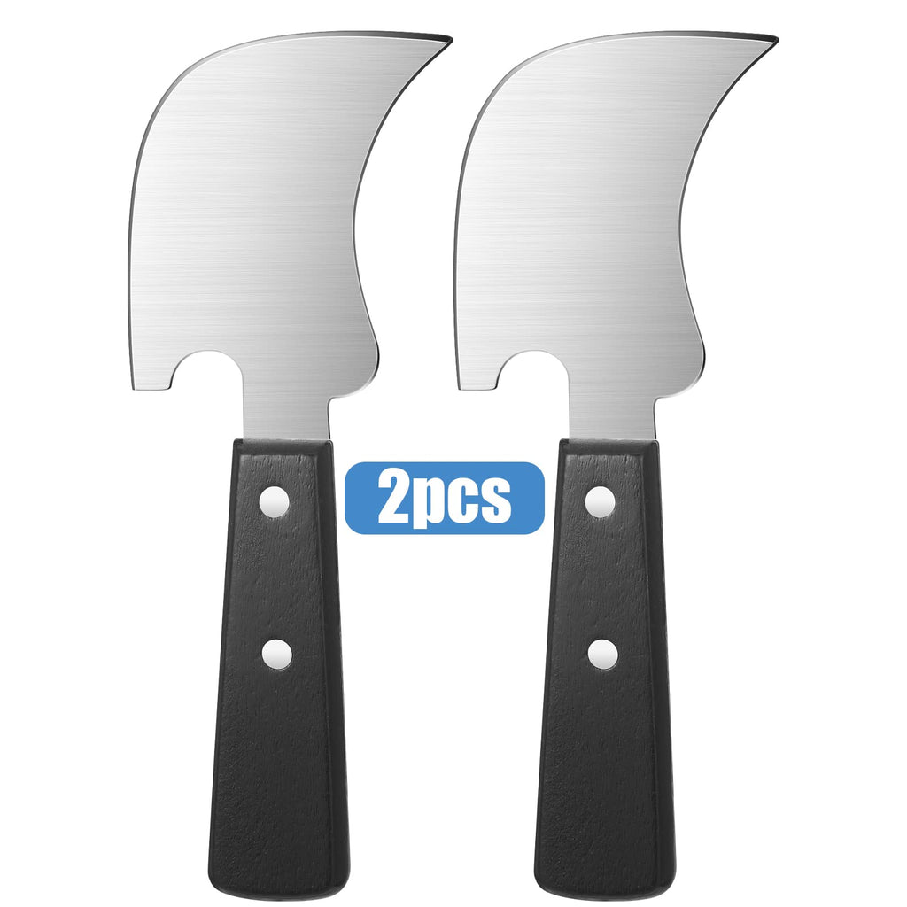 2 Pack Rocker Knives for Disabled Sharp Steak Knives One Handed Adaptive Equipment Gadget 8 x 3 Inch Easy Hold Curved