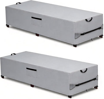 600D Waterproof Outdoor Chaise Lounge Covers 2 Pack,80"Lx28"Wx14"H inch | Heavy Duty Waterproof Weather Resistant