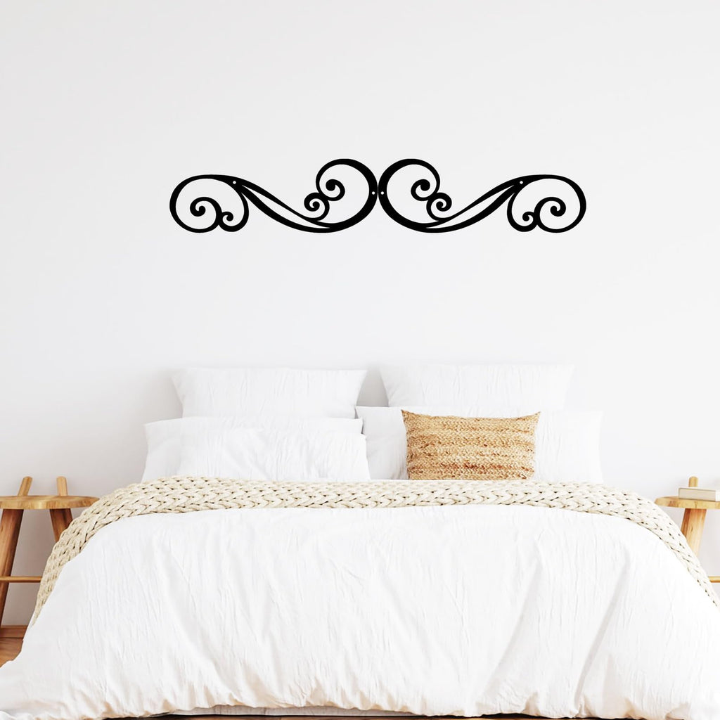 Metal Scroll Wall Art Decor Flat Rustic Iron Wall Scroll Decorations