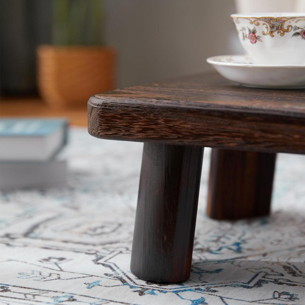 Paulownia Wooden Japanese Floor Table, Sturdy Lightweight Tea Table