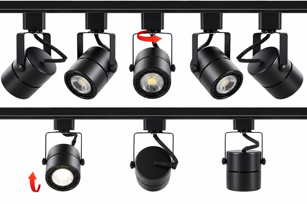 10W H Track Lighting Heads,3000K Warm White Dimmable Bright LED Track Lighting Fixtures for Accent Retail Kitchen