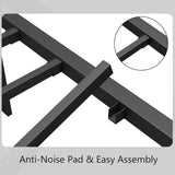 King Metal Platform Bed Frame/Victorian Style Headboard and Footboard/Steel Slat Support/Easy Assembly/No Box Spring