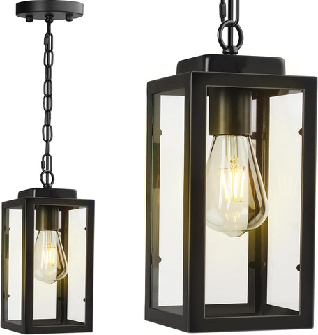 Outdoor Pendant Light, 11" Porch lights Outdoor Chandelier Hanging Ceiling Lights