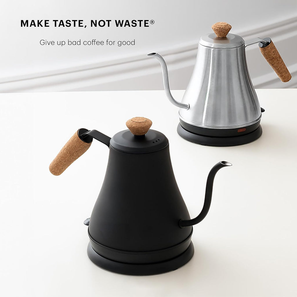 27oz Melior Gooseneck Electric Water Kettle, Pour Over Coffee & Tea, Brushed Stainless Steel