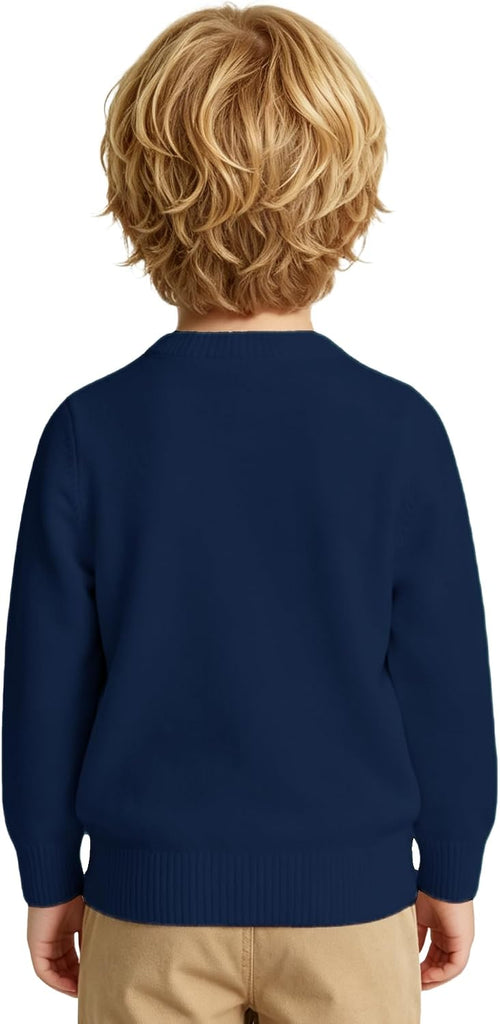 Baby Toddler Boys Sweater Girls Knit Pullover Sweatshirt Kids Long Sleeve Crew Neck Solid Casual Tops