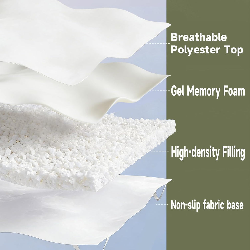 5 Inch Memory Foam Mattress Topper Queen for Back Pain Relief | 5 Inch Extra Thick Gel Memory Foam Topper with