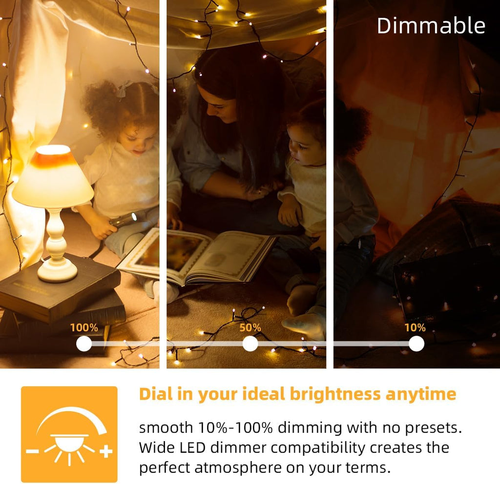 1800K Amber Sleep Light Bulbs - Blue Light Blocking, Dimmable A15 E26 LED Bulbs (3W, 25W Eqv) for Healthy Sleep