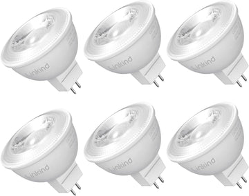 6 Pack MR16 LED Bulbs Dimmable, 6.5W=70W 640lm 3000K GU5.3 Bi-Pin