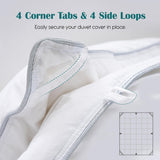 Goose Feather Down Fiber Comforter Full, 100% Cotton Ultra Soft Fluffy Duvet Insert Full