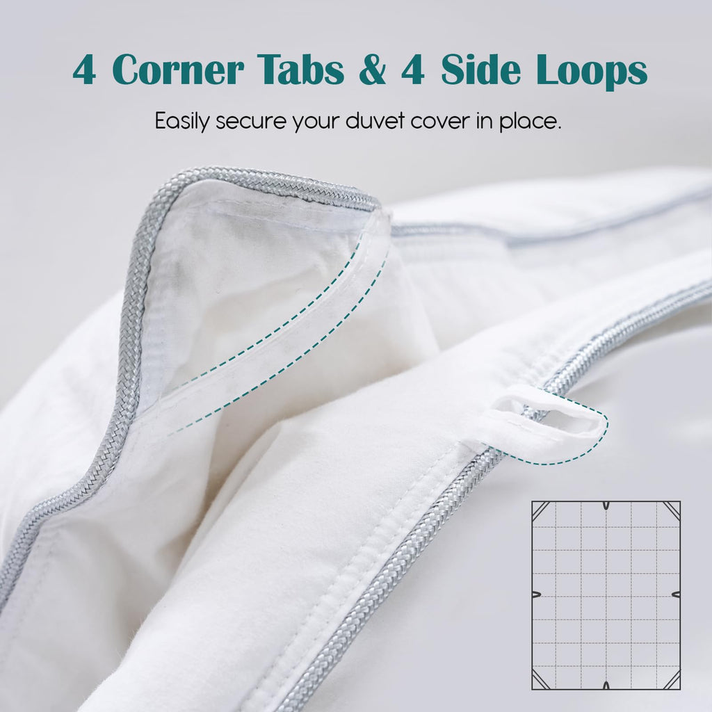 Goose Feather Down Fiber Comforter, 100% Cotton Cover