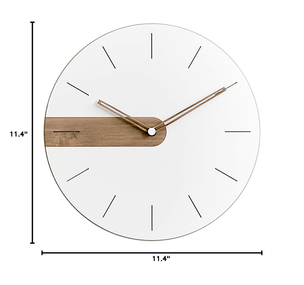 Minimalist Exposed Wood Silent Wall Clock (Numberless)