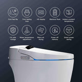 Smart Toilet, One Piece Bidet Toilet for Bathrooms, Toilets with Warm Water Sprayer & Dryer, Foot Sensor Operation