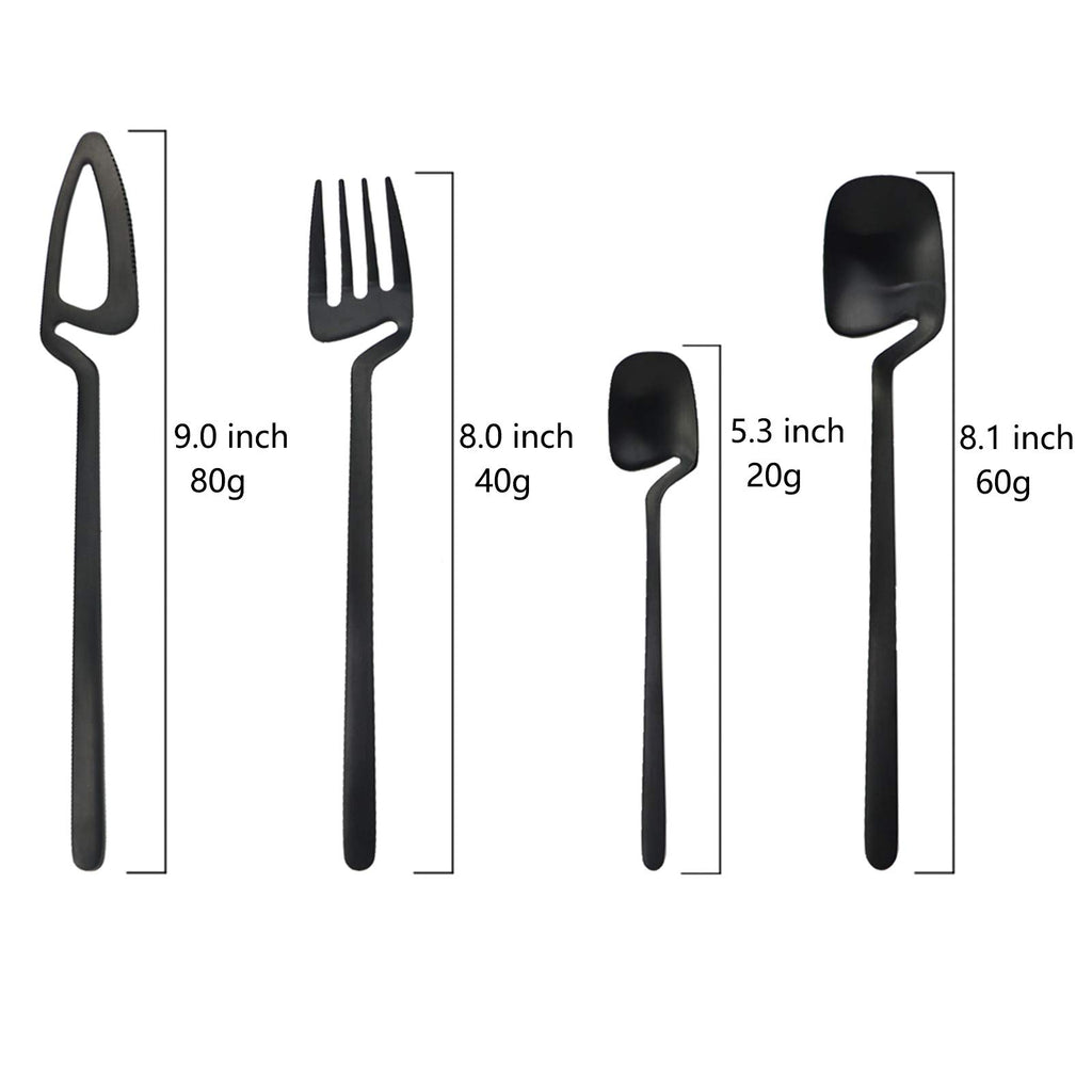 Silverware Set Satin Finish 24-Piece Stainless Steel Flatware Set Kitchen Utensil Set Service for 6 Tableware Cutlery