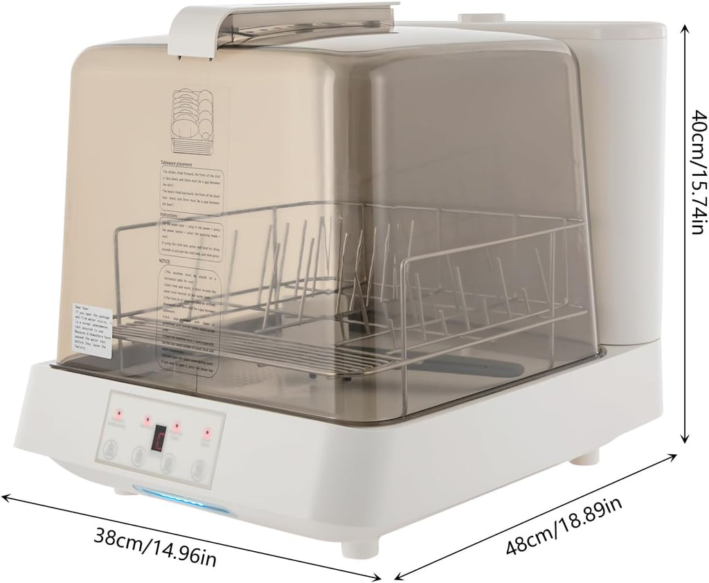 Portable Countertop Dishwasher,Automatic Dishwashing Machine w/Washing Programs,Mini Dishwasher