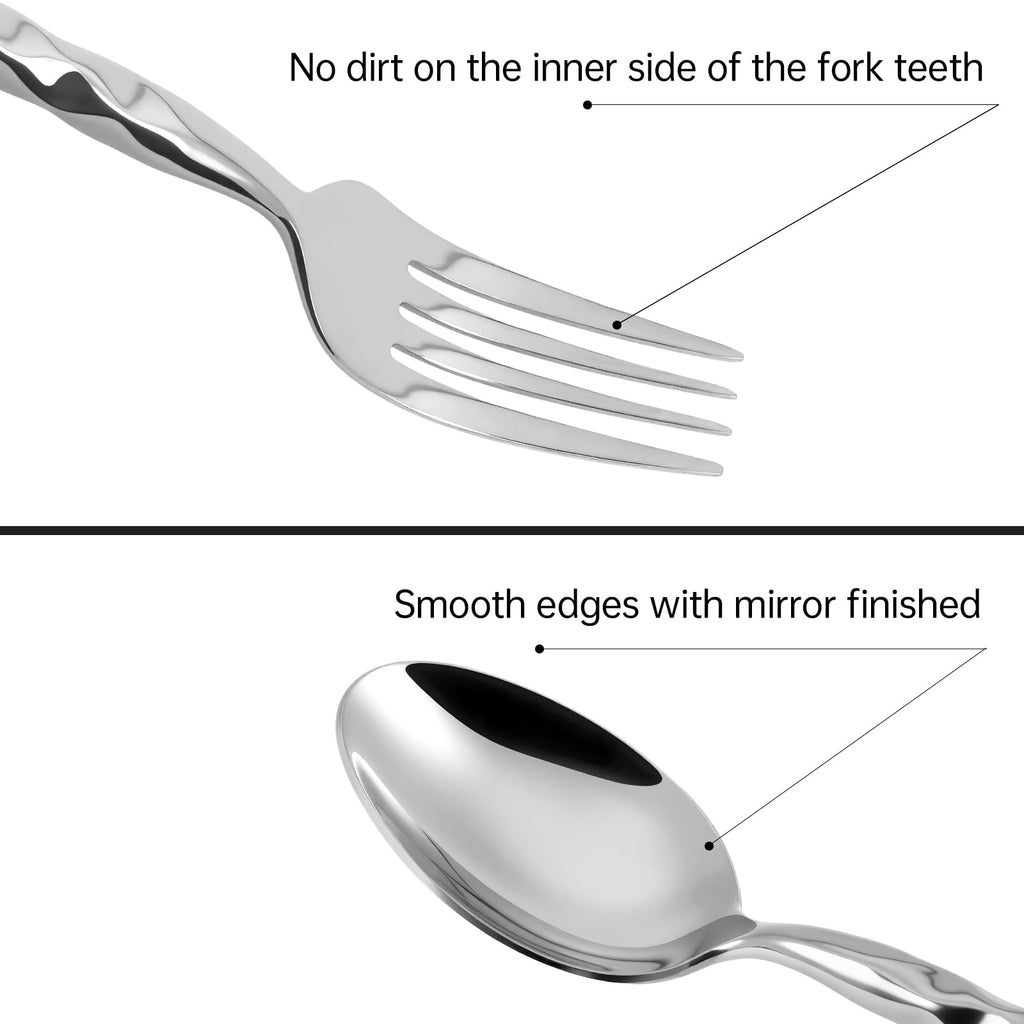 Silverware Set Twisted Wave Pattern Handle 40 Pieces Service for 8