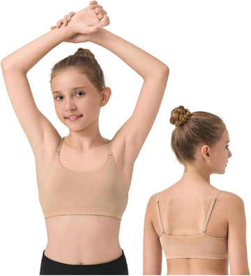 Gymnastic Ballet Sport Bras for Girls Nude Training Bra for Teen