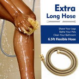 High Pressure 10 Setting Handheld Shower Head, 5" Detachable Showerhead Spray Built-in Power Wash to Clean Tub