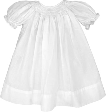 Baby Girls' Daygown with Wave Smocking