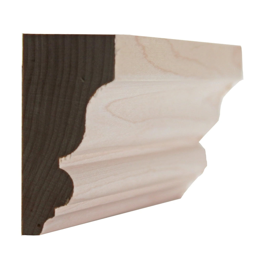 Solid Crown 2-1/4" High x 1-1/8" Deep Moulding. Unfinished, Red Oak, 94"
