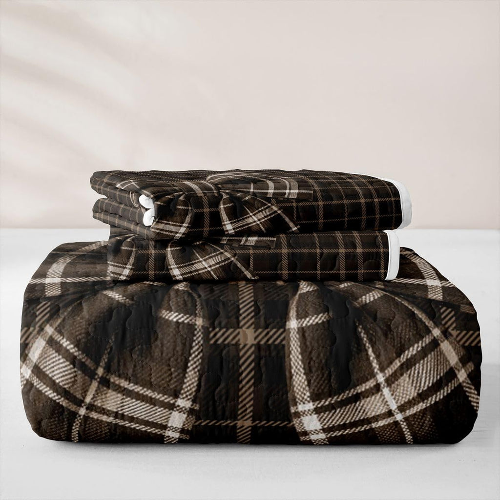 Checkered Bow Quilt Set Full