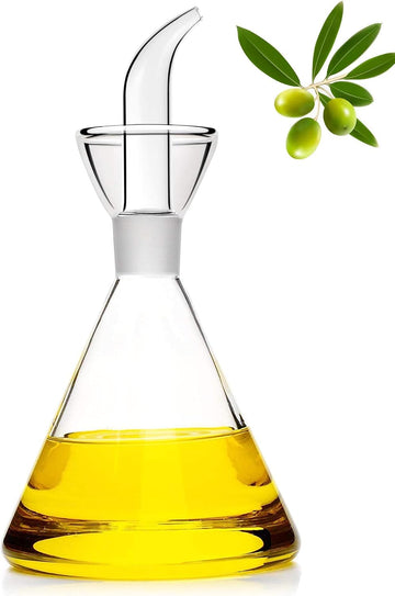 4 oz / 125 ml Glass All-Purpose Cruet, Glass Oil Decanter and Cruet (Cone-4 oz, Smooth surface)
