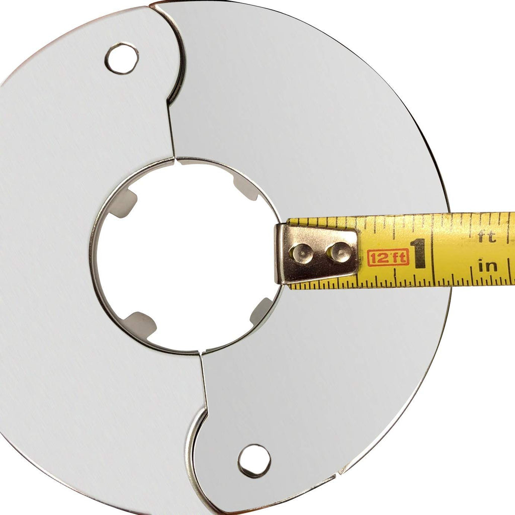 Floor and Ceiling Plate Split Flange, Fits 1 Inch IPS Galvanized Pipe or 1-1/4 Inch Copper Pipe, Chrome Finish (Pack