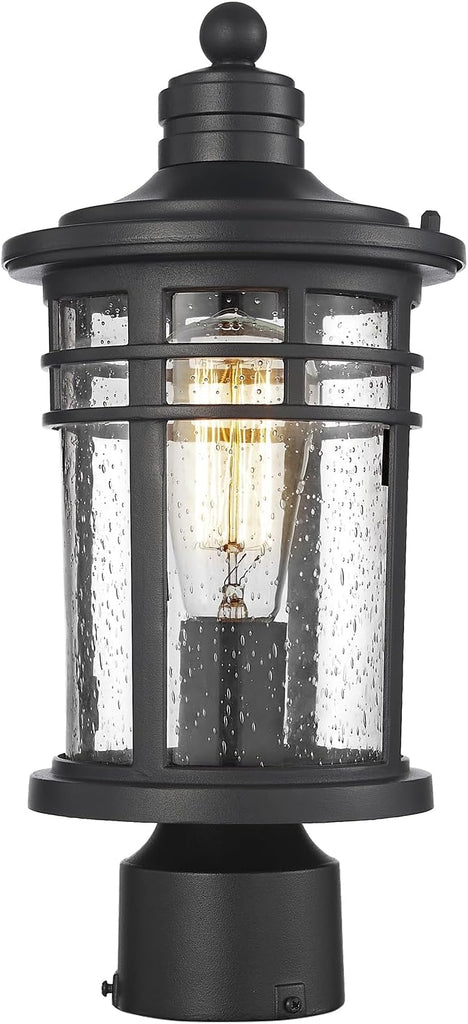 Outdoor Post Lights Lamp Posts Outdoor Lighting, Waterproof Aluminum Post Lights Outdoor Light Fixtures with Glass