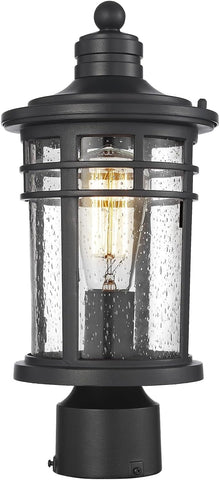 Outdoor Post Lights Lamp Posts Outdoor Lighting, Waterproof Aluminum Post Lights Outdoor Light Fixtures with Glass