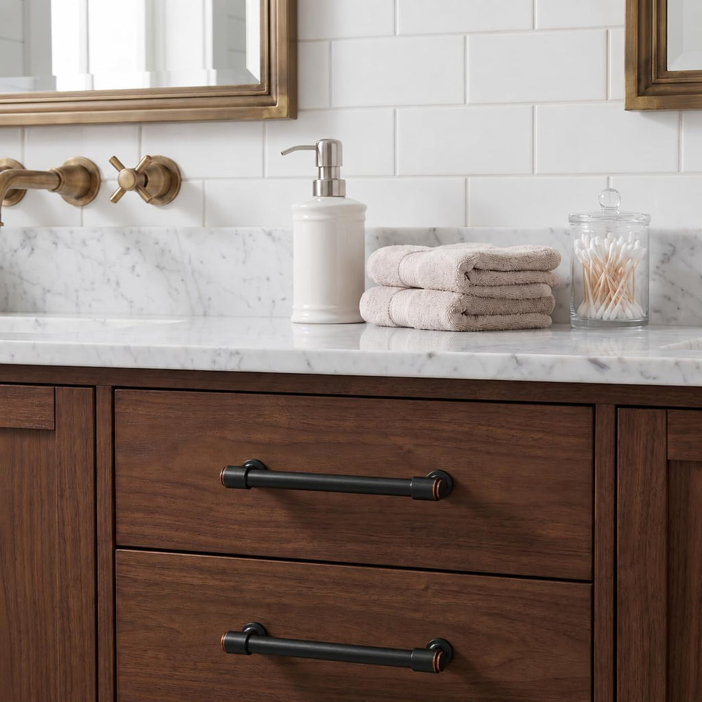 6 Pack 12 Inch(305mm) Oil Rubbed Bronze Cabinet Pulls Kitchen Cabinet Handles Extra Long Cabinet Pulls Kitchen