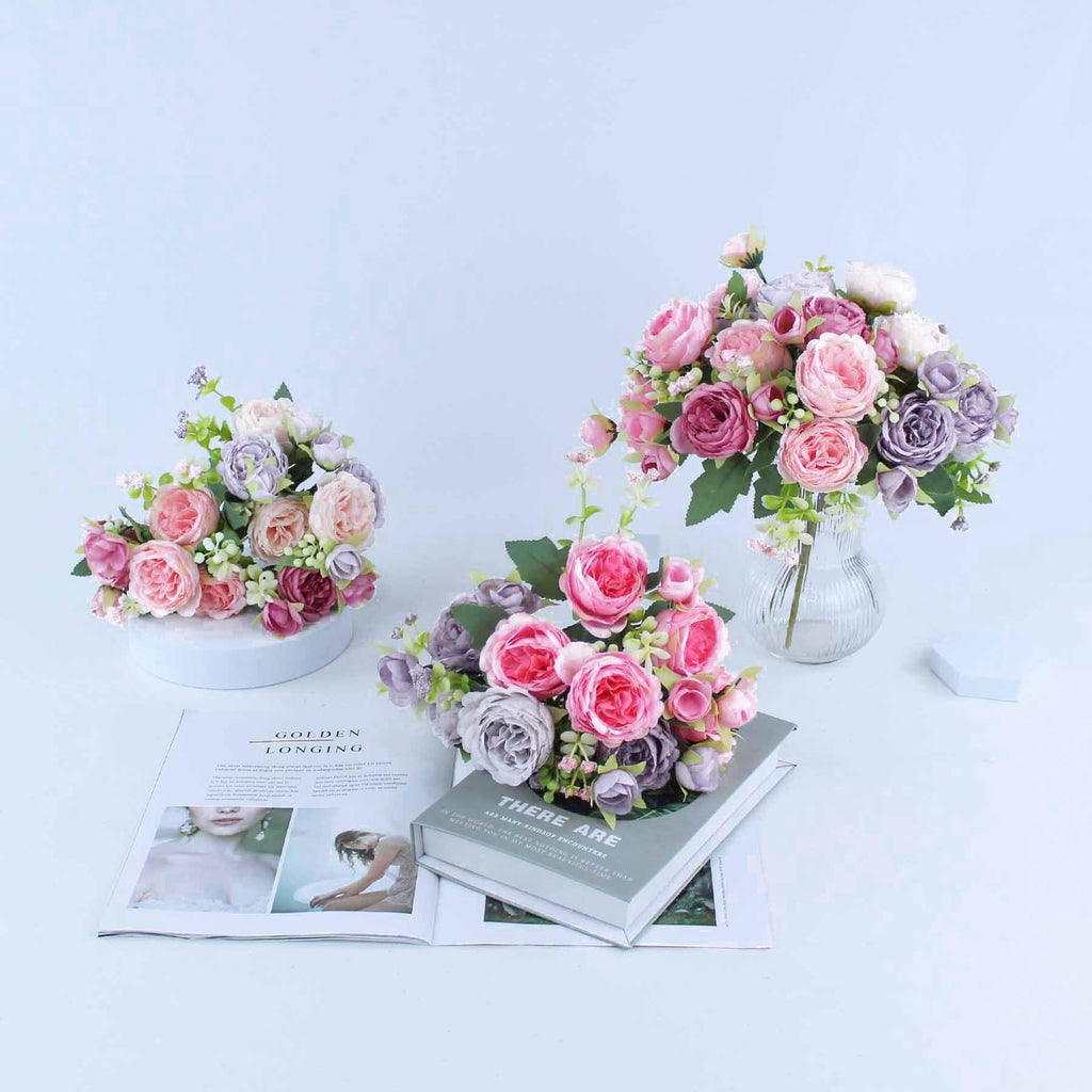 8 Pack Peonies Artificial Flowers Centerpieces for Tables
