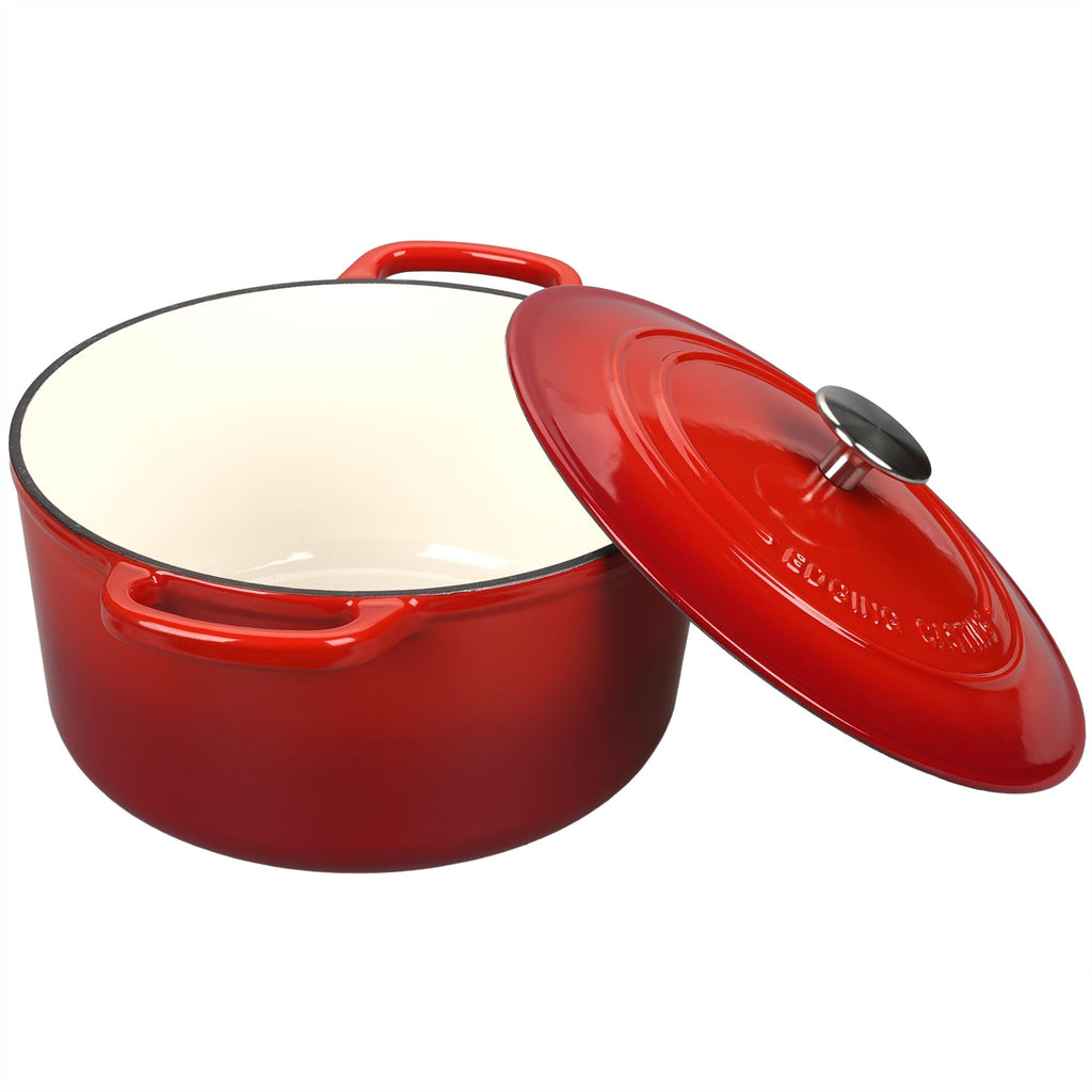 Enameled Cast Iron Dutch Oven with Sourdough Bread Baking Kit, Bread Dutch Oven with Lid, Includes Proofing Basket &