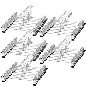 Pants Hangers, Skirt Hangers with Clips Heavy Duty Clothes Hangers for Women Men Trousers Shirt Shorts Jeans Closet