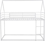 Bunk Bed Twin Over Twin Metal Floor Bunk Bed with Ladder