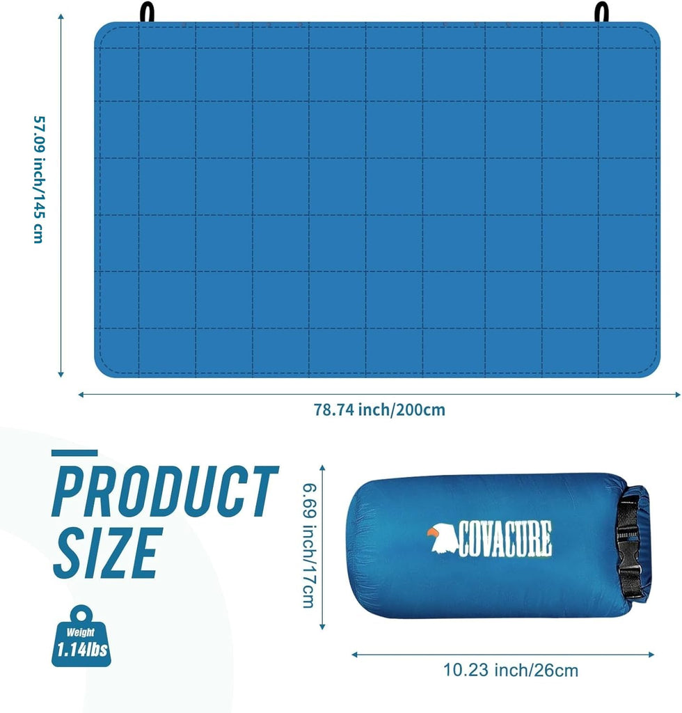 Camping Blanket, Packable Down Alternative Outdoor Blanket 57X78''