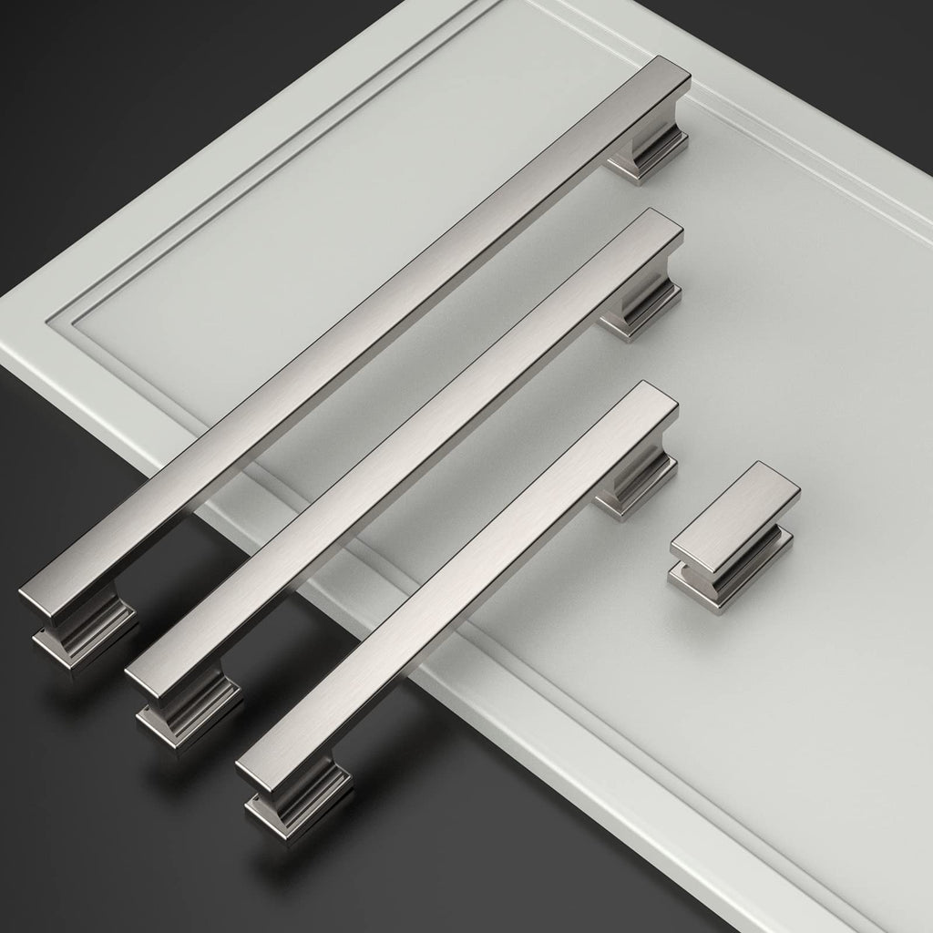 6 Pack Brushed Satin Nickel Cabinet Pulls 9 Inch Hole Centers Kitchen Cabinet Handles Cabinet Hardware Kitchen