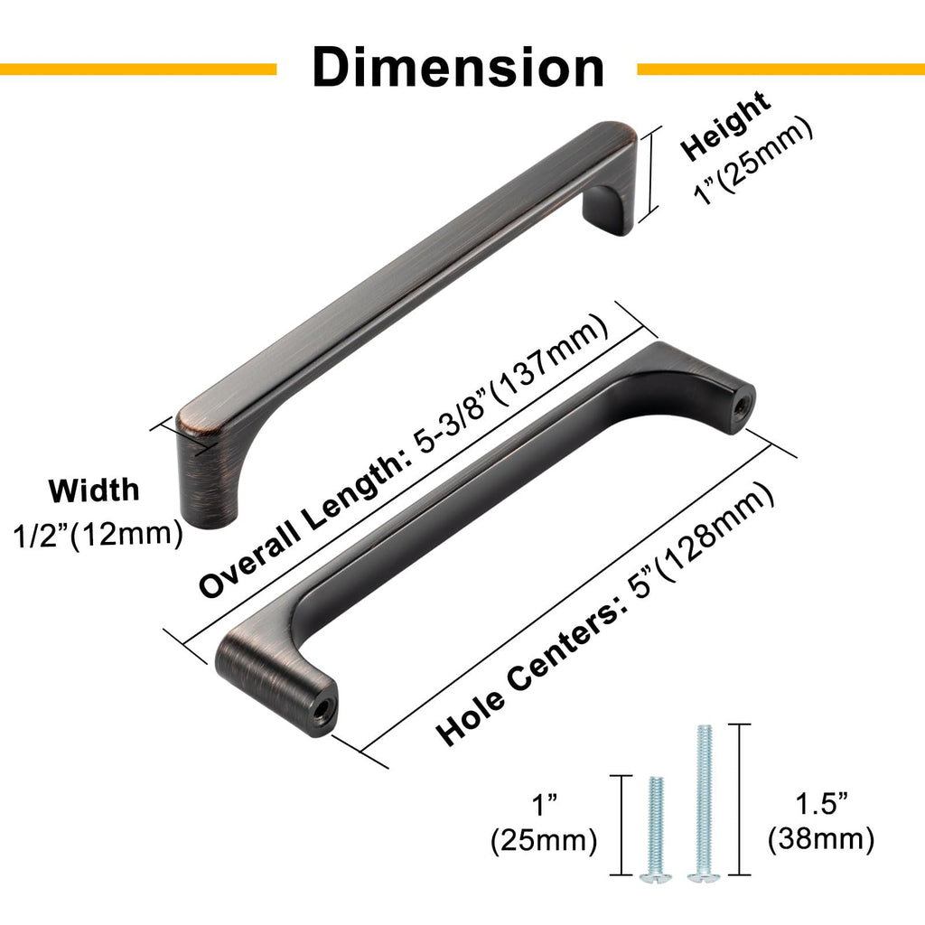 5 Inch Brushed Gold Cabinet Pulls Kitchen Handles 10 Pack 3126