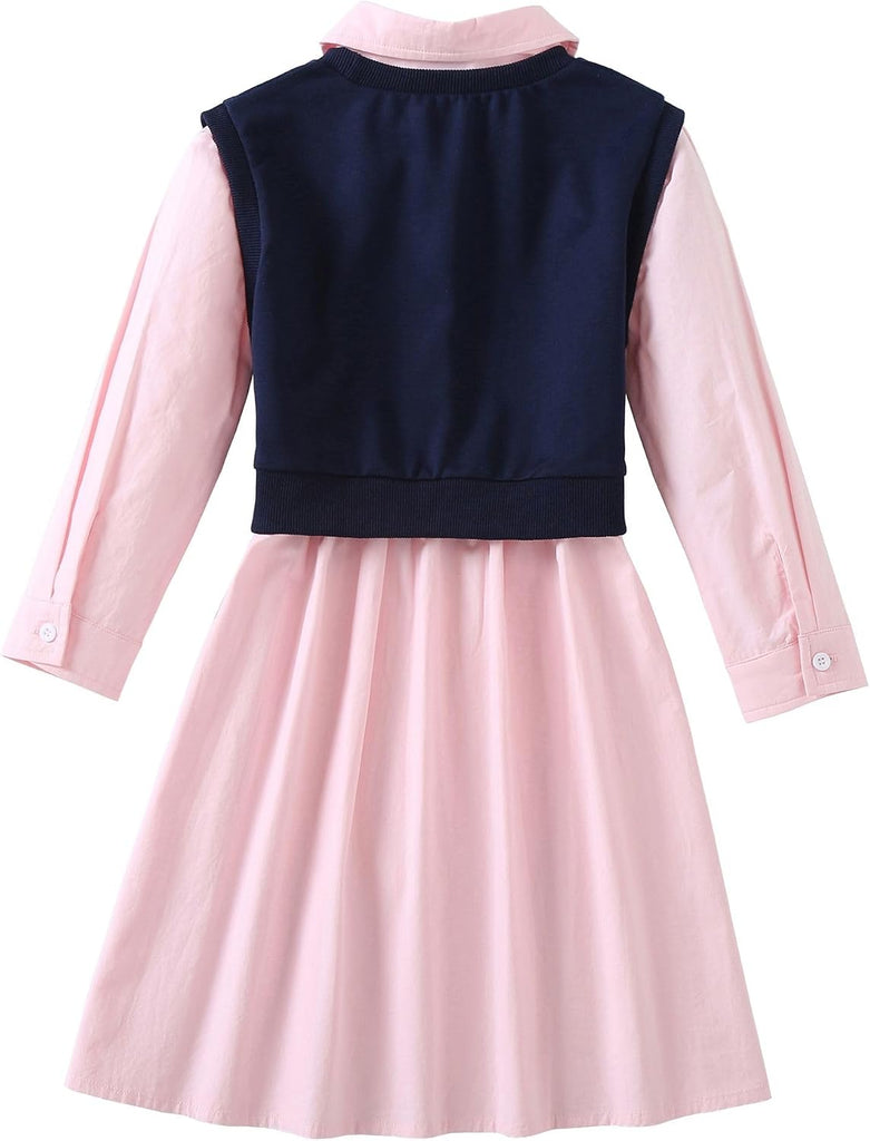 Little Girls Clothes Girl Cotton Long Sleeve Dresses 2 Piece Outfits for Kids