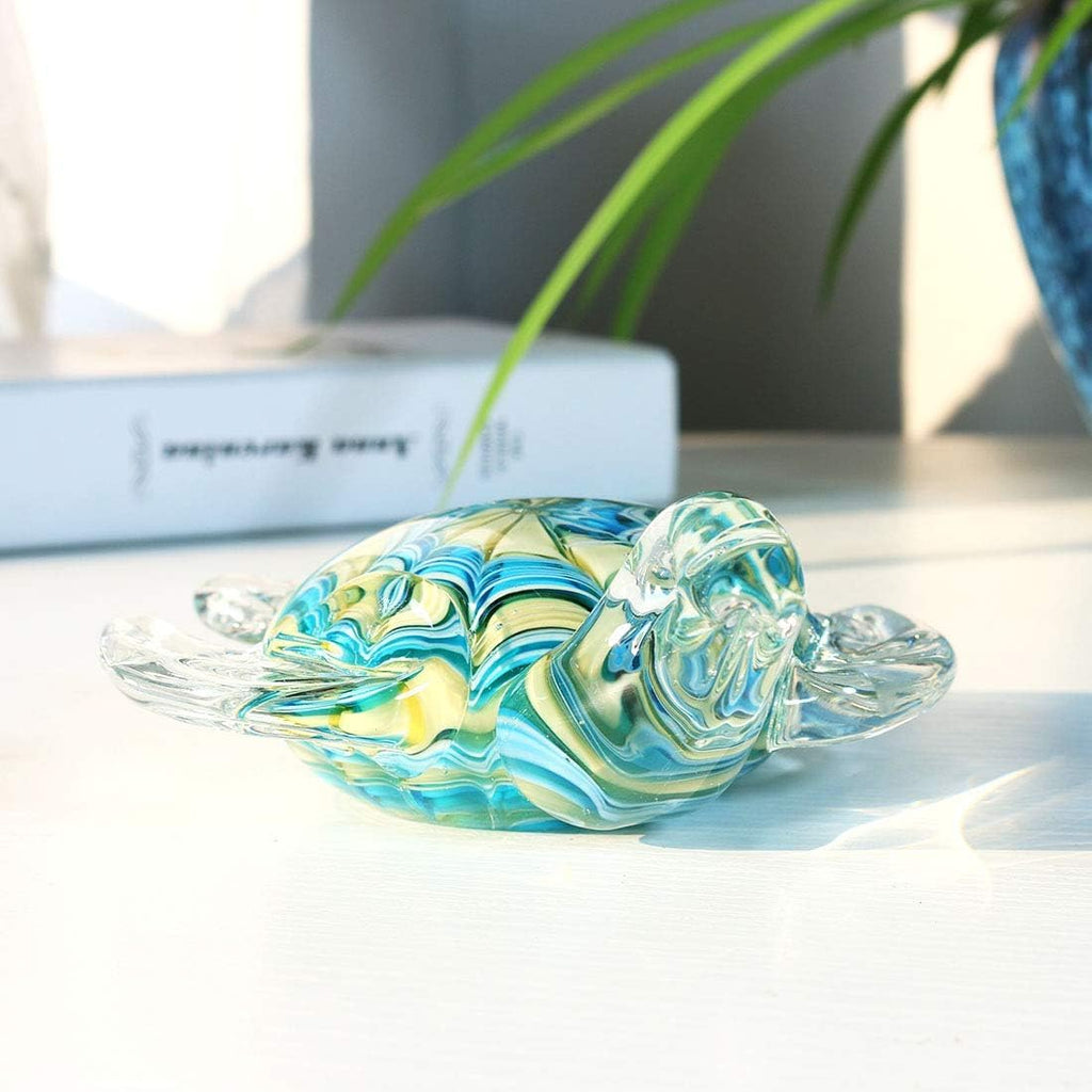 6" Blown Glass Sea Turtle Figurine