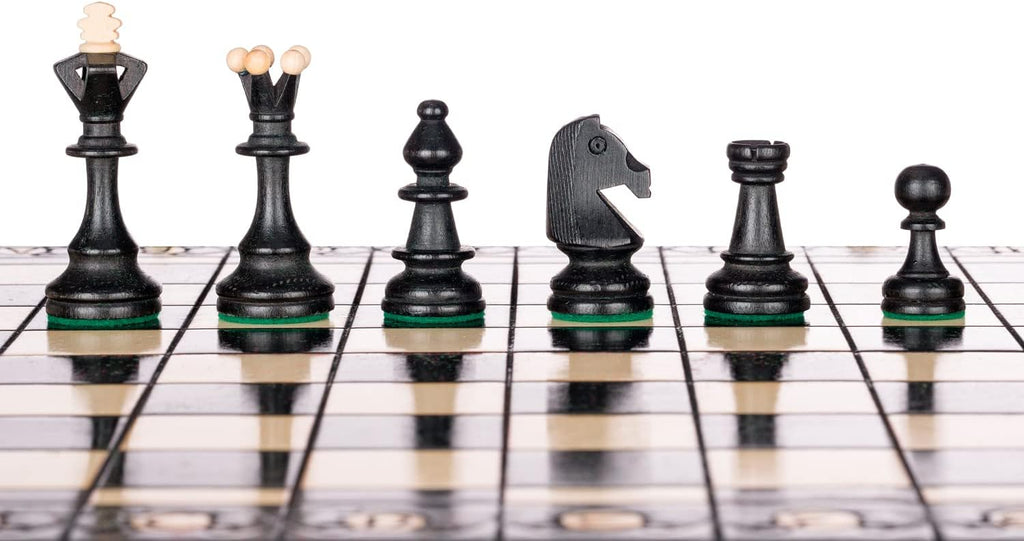Beautiful Handcrafted Wooden Chess Set with Wooden Board and Handcrafted Chess Pieces - Gift idea Products (16'' (40