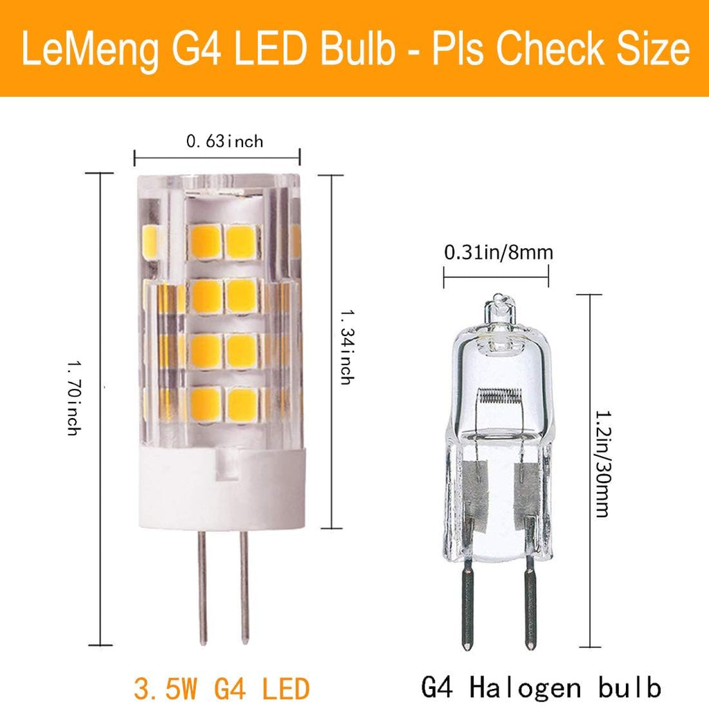 G4 3.5W LED Landscape Light Bulbs AC/DC12V Warm White 2700K