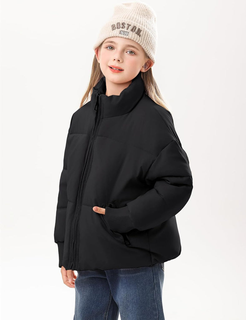 Girls Winter Puffer Jacket Kids Warm Quilted Winter Coat