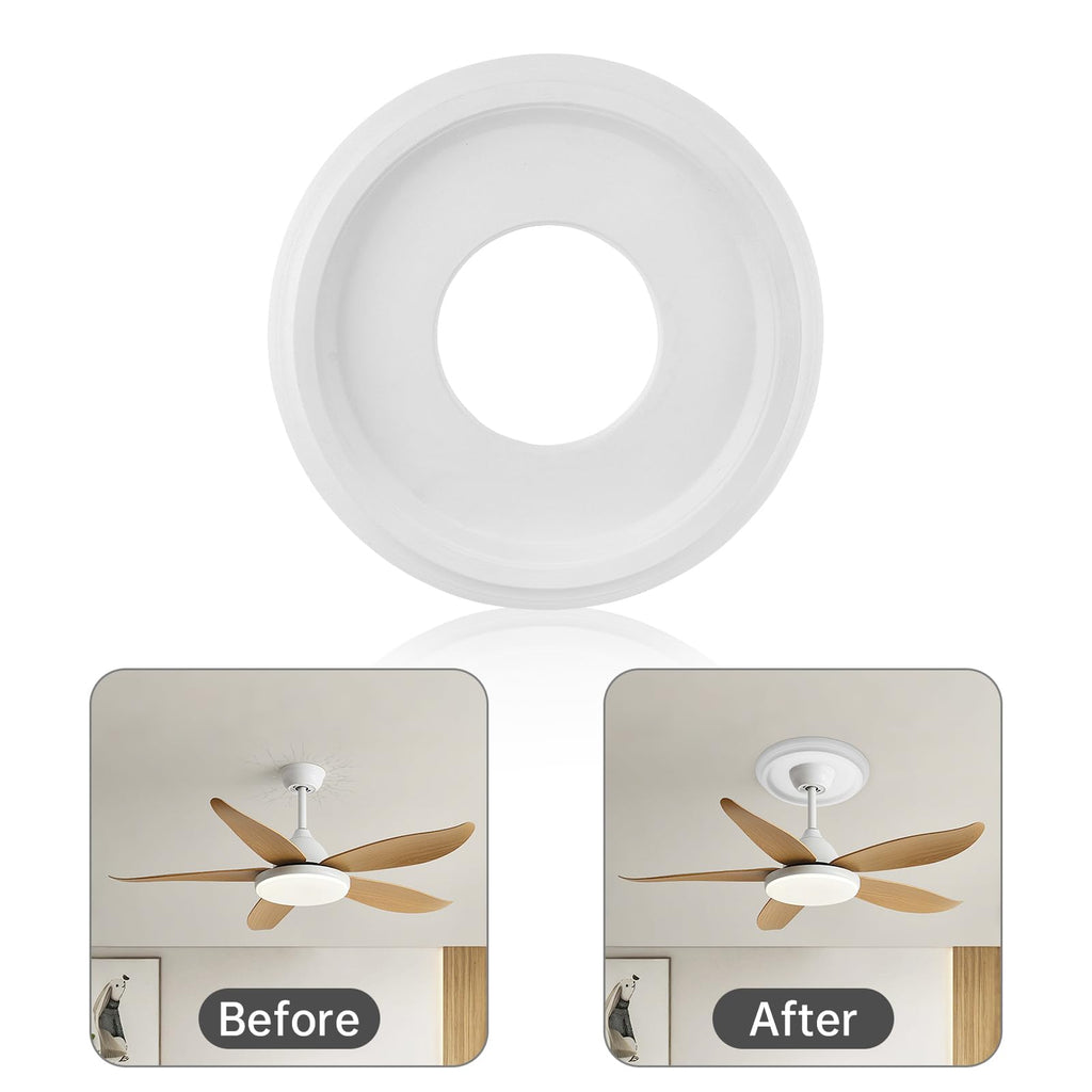 10 Inch Decorative Ceiling Medallions, 3.9" ID x 0.9" P